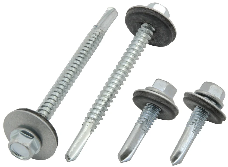 5.5X38MM HEX SELF DRILL SCREW 5 POINT WASHER 100S