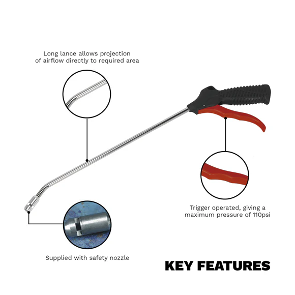 Air Blow Gun 330mm with Safety Nozzle - Image 2