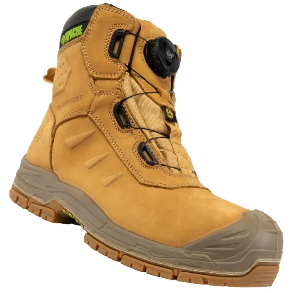 APACHE CHURCHILL WATERPROOF NUBUCK LEATHER 'FITGO' SAFETY BOOT ESD