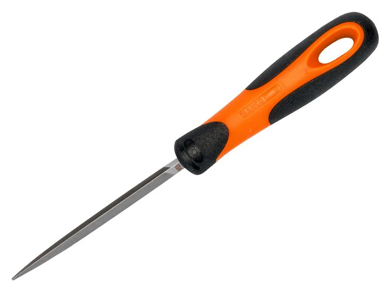 Bahco 1-170-08-2-2 ERGO™ Handled Three-Square Second Cut File 200mm (8in)