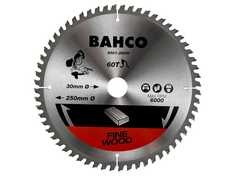 Bahco 8501-18SW Mitre Saw Blade for Wood 216 x 30mm x 48T