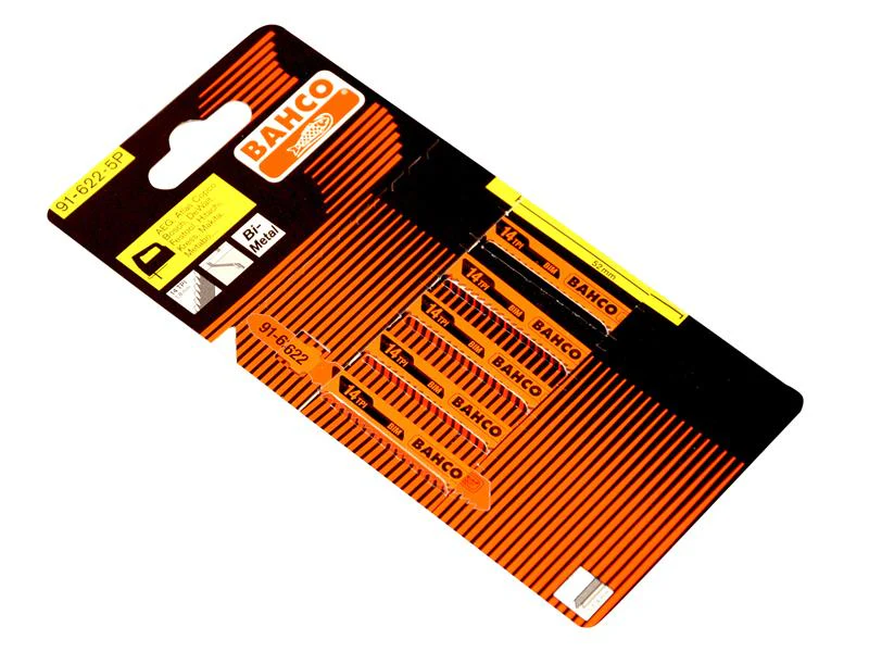 Bahco 91-622-5P Bi-Metal Metal Jigsaw Blades Pack of 5