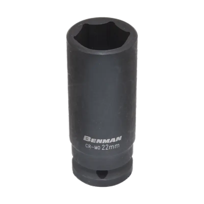 BENMAN IMPACT DEEP SOCKET, BLACK, 1/2", 78MML 28MM