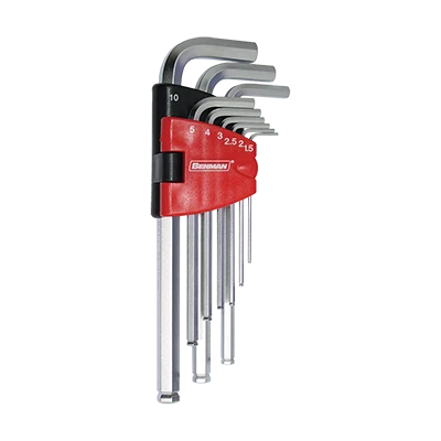 BENMAN LONG TURBALL HEX KEY WRENCH SET 9PCS SIZE