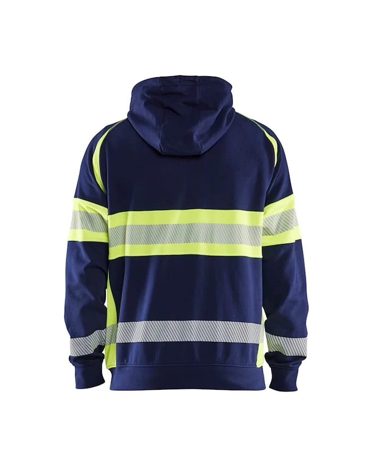BLAKLADER HI-VIS HOODIE NAVY BLUE/HI-VIS YELLOW - Image 2