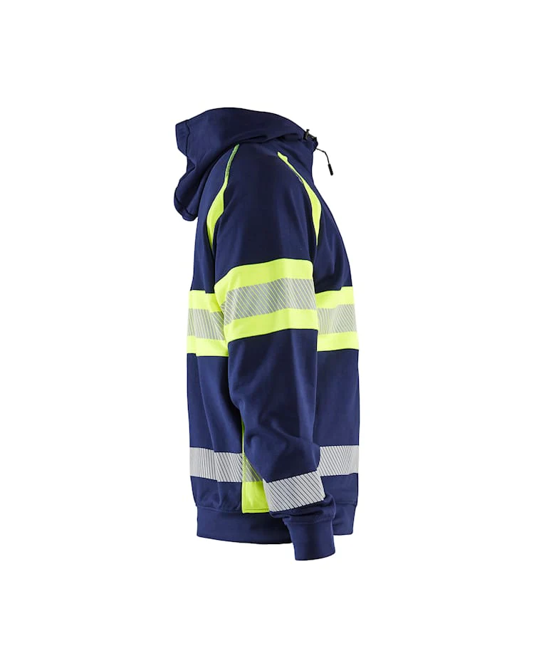 BLAKLADER HI-VIS HOODIE NAVY BLUE/HI-VIS YELLOW - Image 3
