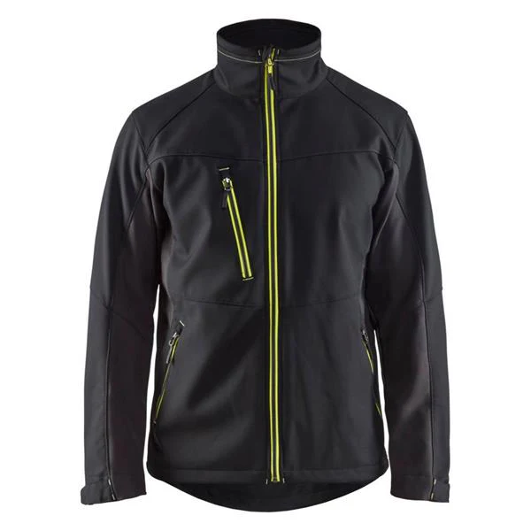 BLAKLADER SOFTSHELL JACKET BLACK/YELLOW