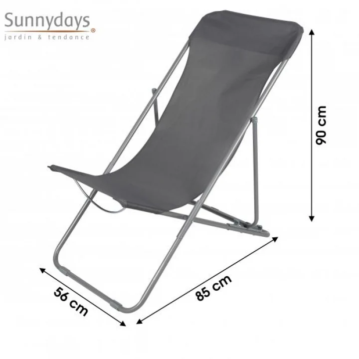 BODRUM DECK CHAIR IN GREY ANTHRACITE