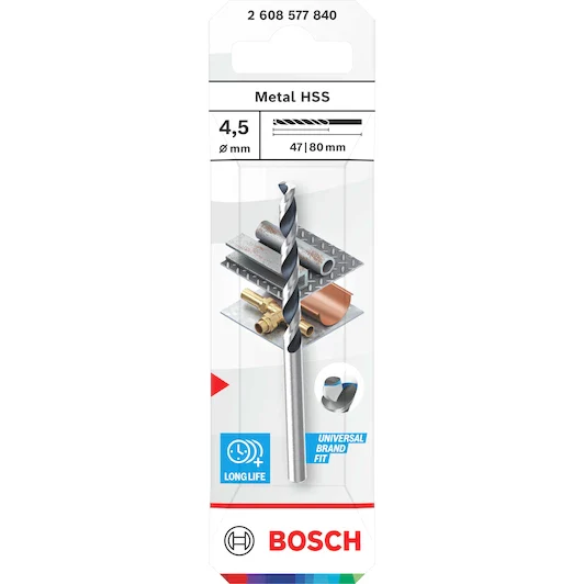 BOSCH METAL HSS CYL 4.5MM 1PC