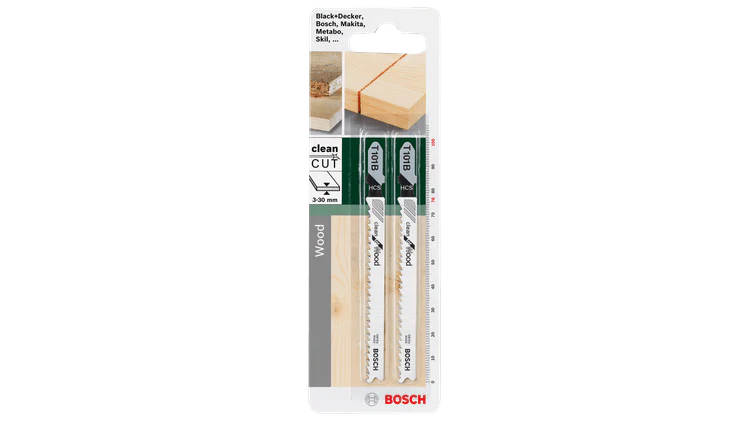 BOSCH T101B CLEAN FOR WOOD JIGSAW BLADE 2PK - Image 2