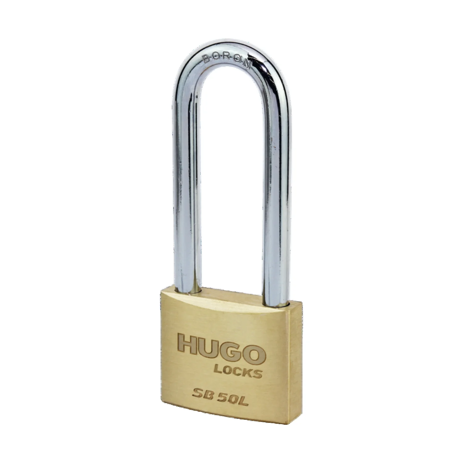 BRASS PADLOCK HUGO LONG NECK SB50L 2 KEYS