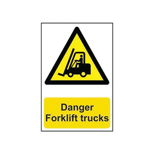 DANGER FORKLIFT TRUCKS - PVC (200 X 300MM)