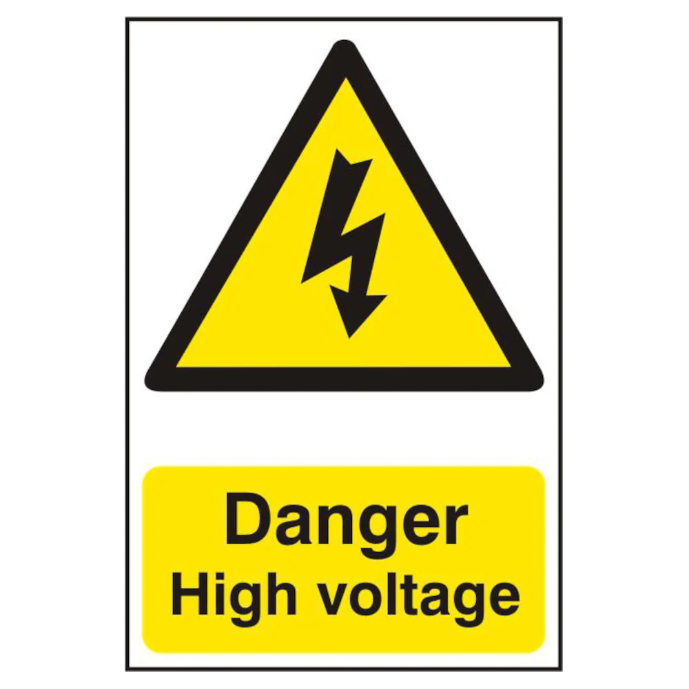 DANGER HIGH VOLTAGE - PVC (200 X 300MM)