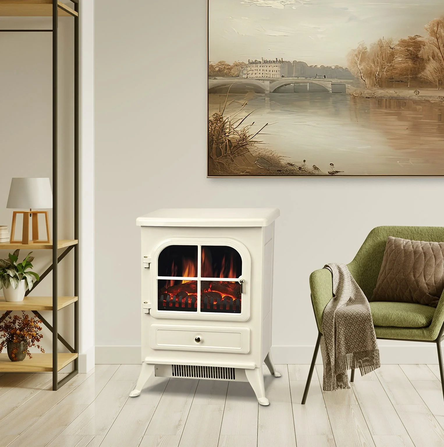 DE VIELLE CLASSIC ELECTRIC STOVE CREAM 1800W (LED BULB) - Image 3