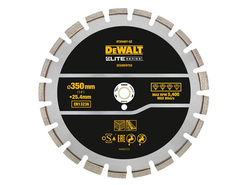 DEWALT ELITE SERIES™ Asphalt Diamond Segmented Wheel 350 x 25.4mm