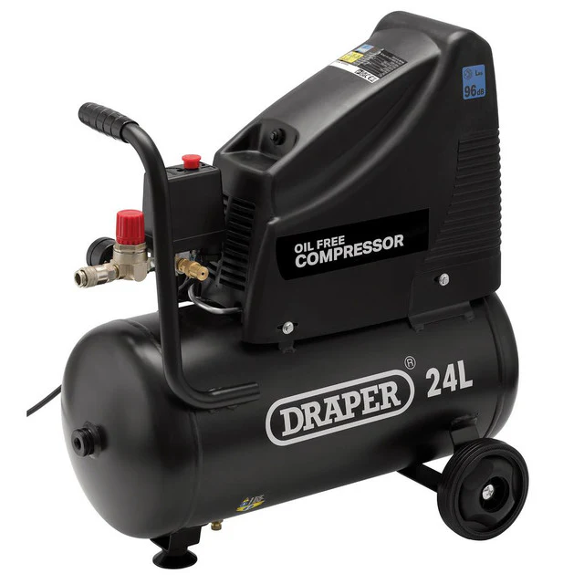 DRAPER 230V 24L OIL FREE COMPRESSOR AND AIR TOOL KIT - Image 8