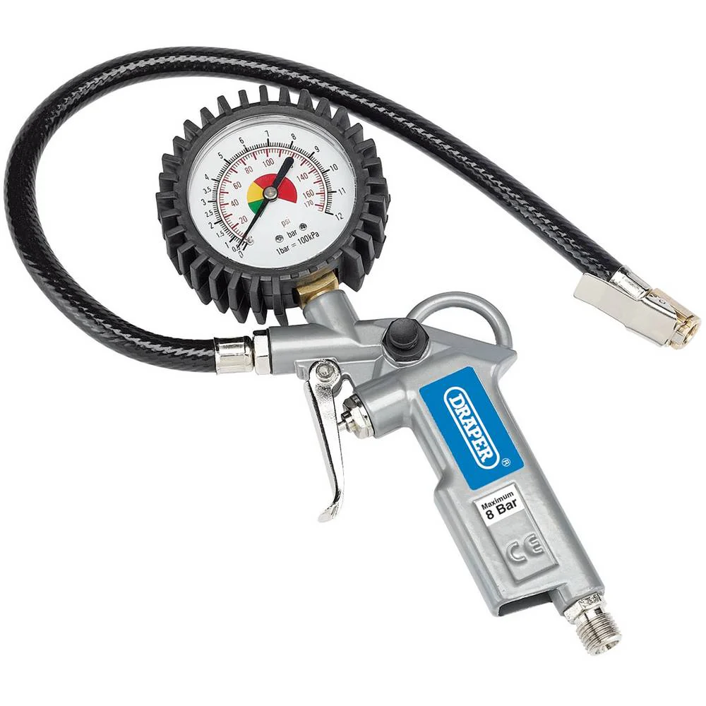 DRAPER AIR TYRE INFLATOR (DIAL GAUGE)