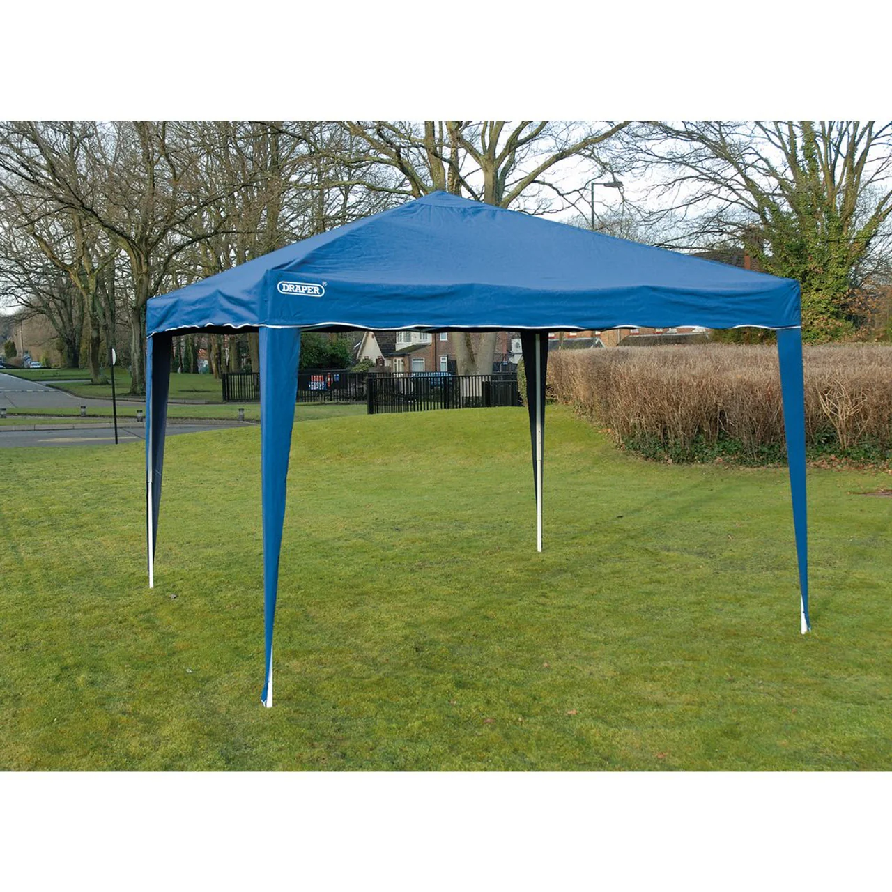 DRAPER CONCERTINA GAZEBO, 3 X 3M, BLUE - Image 4