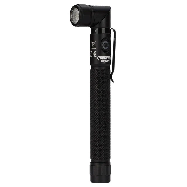 DRAPER EXPERT SMD LED USB RECHARGEABLE 90° ADJUSTABLE HEAD TORCH, 3.5W, 350 LUMENS