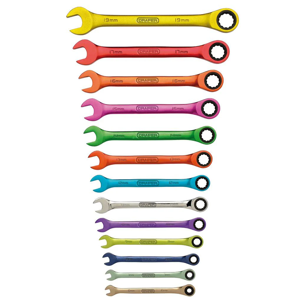 DRAPER HI-TORQ® METRIC RATCHET COMBINATION SPANNER SET - Image 2