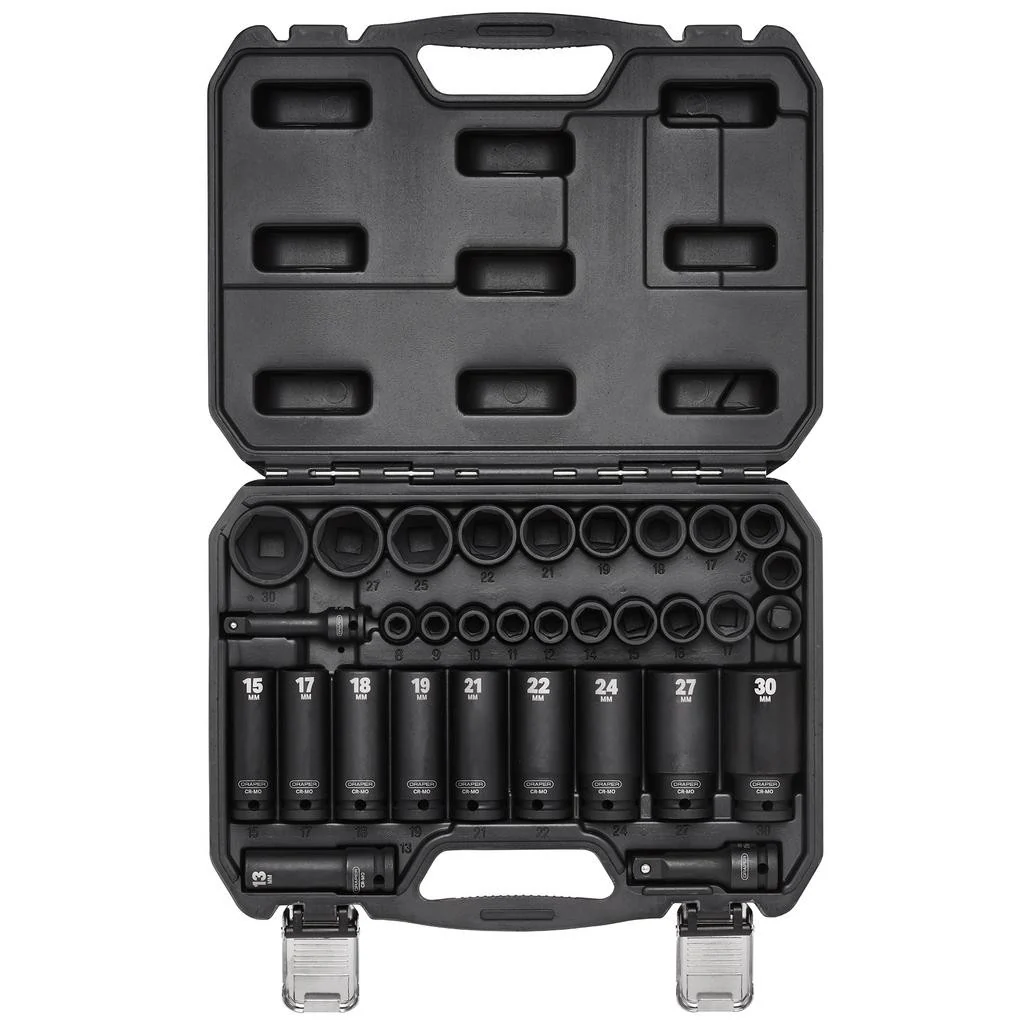 DRAPER IMPACT SOCKET SET, 3/8" & 1/2" SQ. DR. (32 PIECE) - Image 3