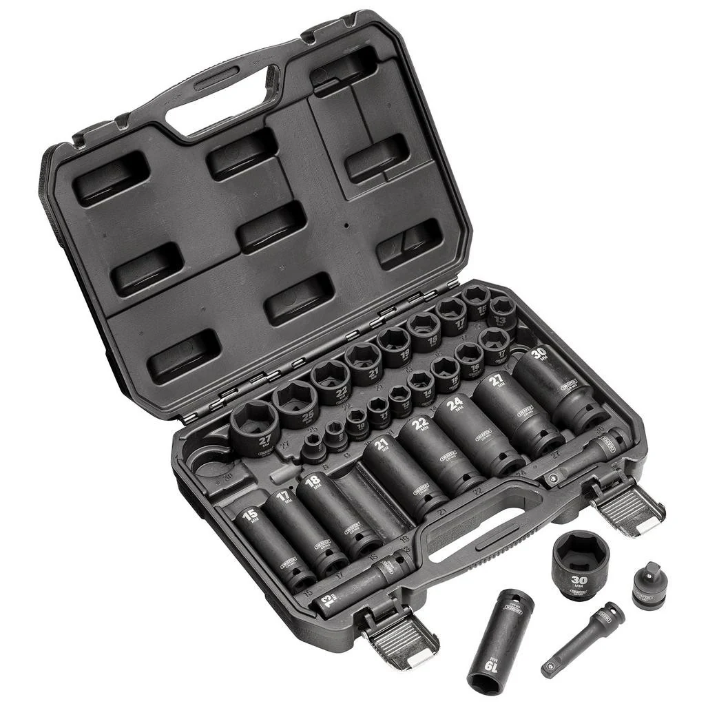 DRAPER IMPACT SOCKET SET, 3/8" & 1/2" SQ. DR. (32 PIECE) - Image 5