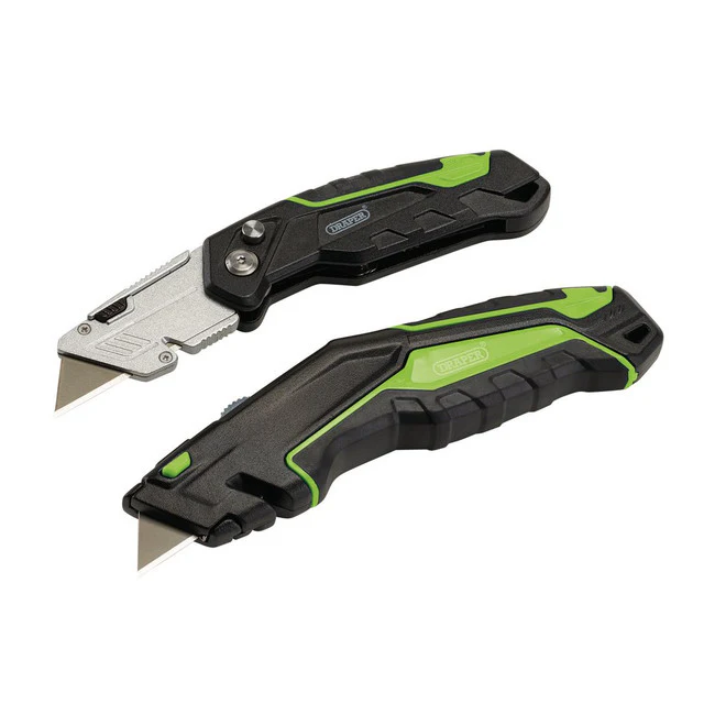 DRAPER RETRACT.& FOLDING KNIFE SET BK