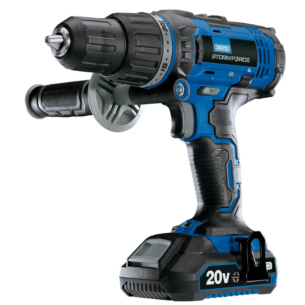 DRAPER STORM FORCE® 20V COMBI DRILL, 2 X 2.0AH BATTERIES, 1 X CHARGER - Image 2