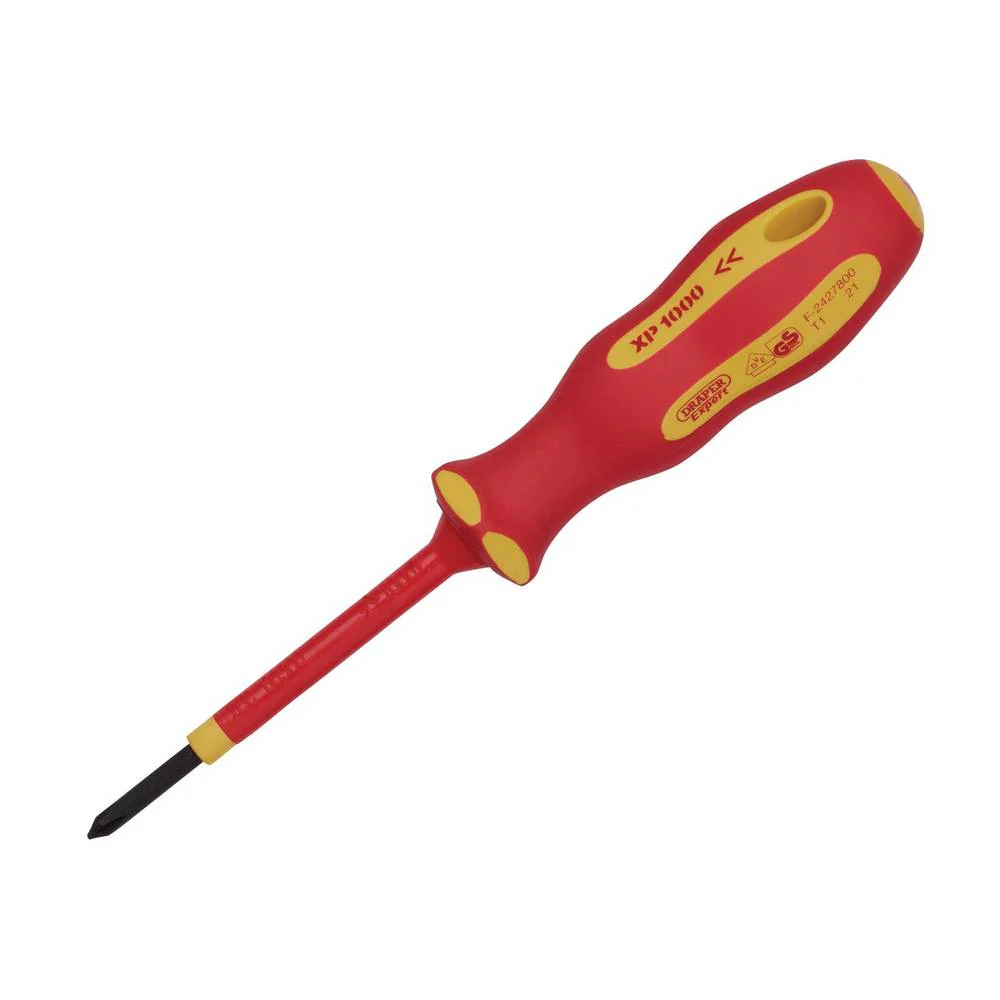 DRAPER XP1000 VDE CROSS SLOT SCREWDRIVER, NO.0 X 60MM