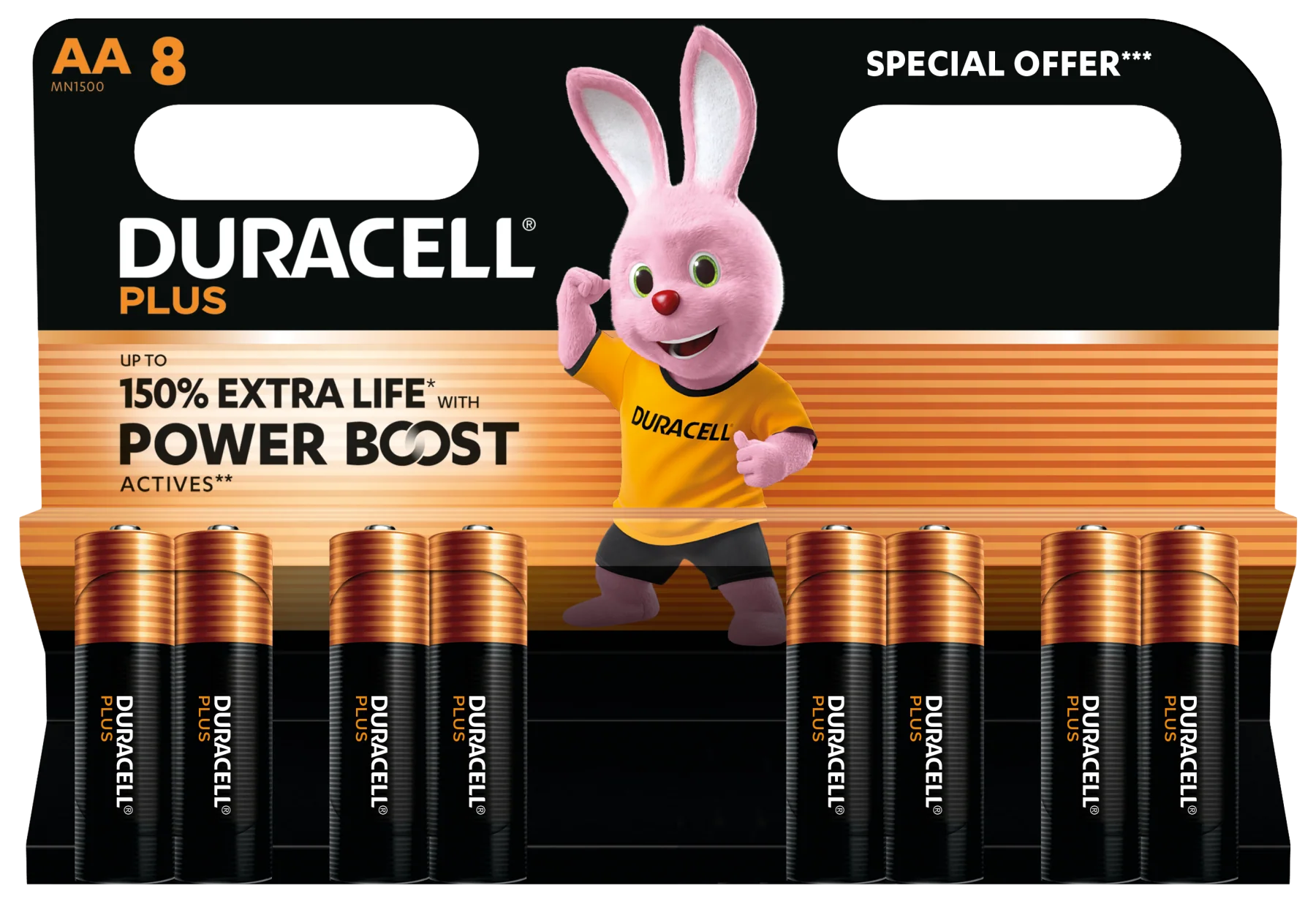 DURACELL PLUS POWER AA 8PK PROMO PACK