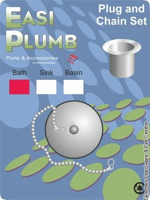 Easy Plumb C.P.Bath Plug & Chain Set