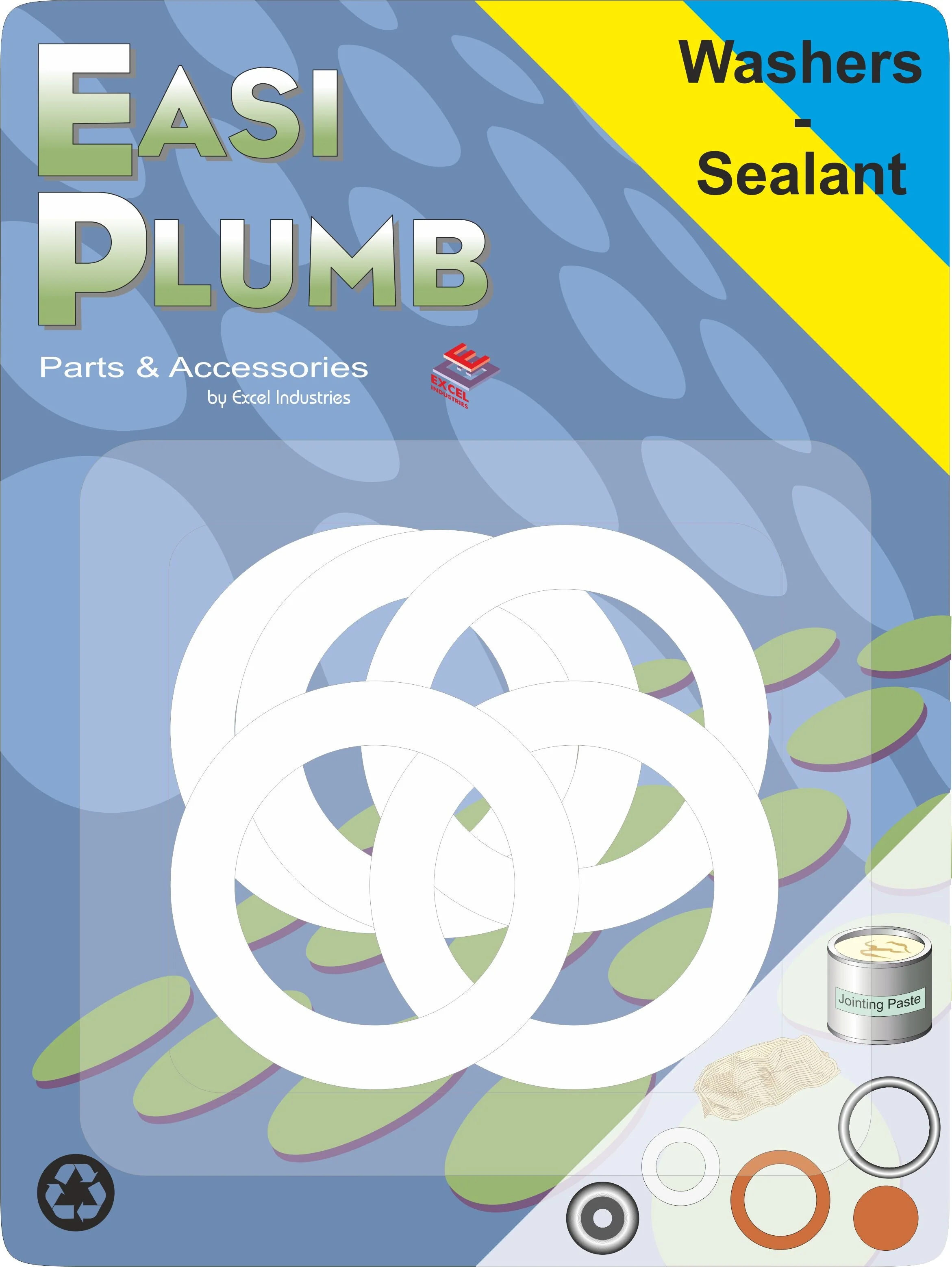 EASY PLUMB PACK 5, 1/2" PVC WASHERS