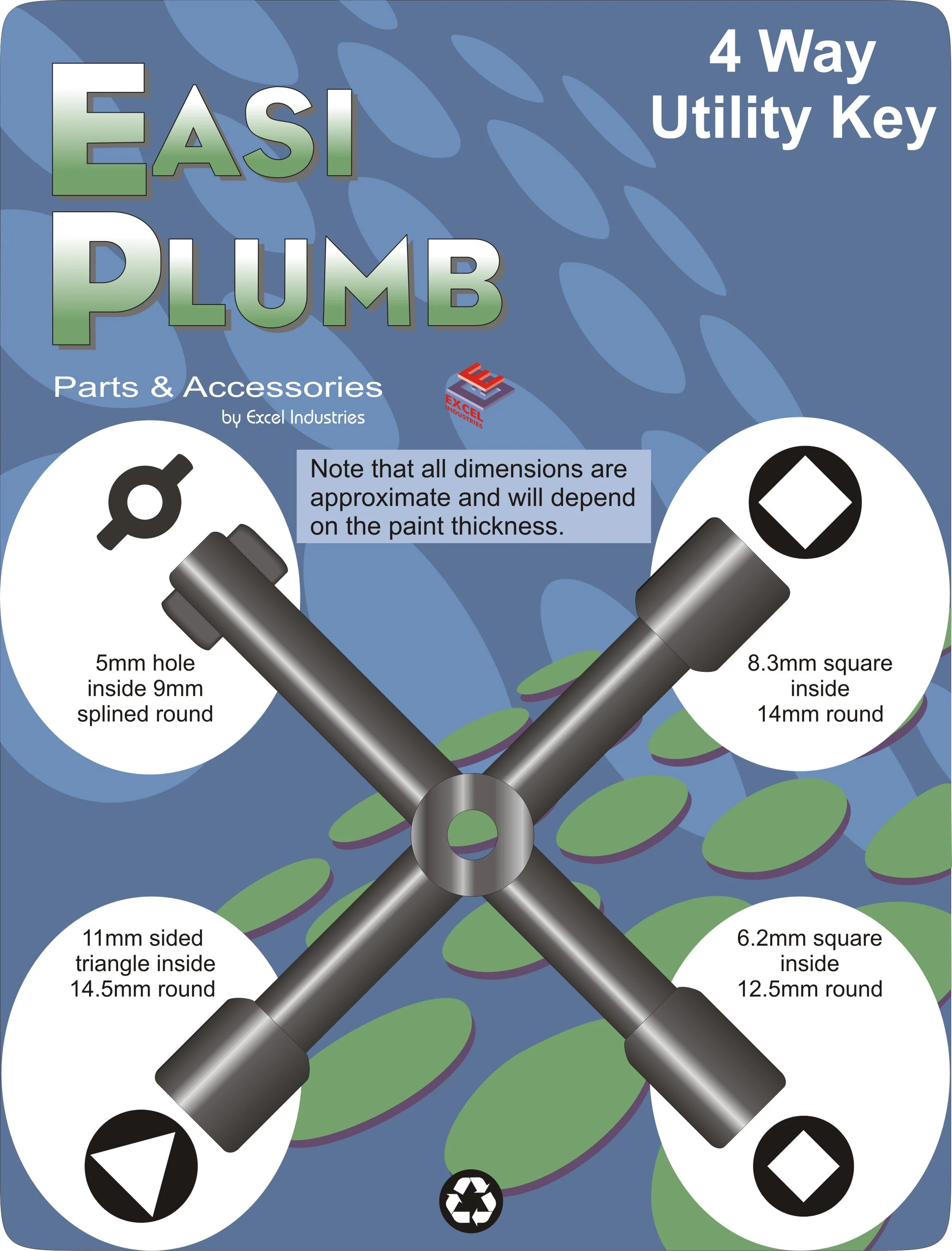 Easy Plumb Utility 4 Way Key
