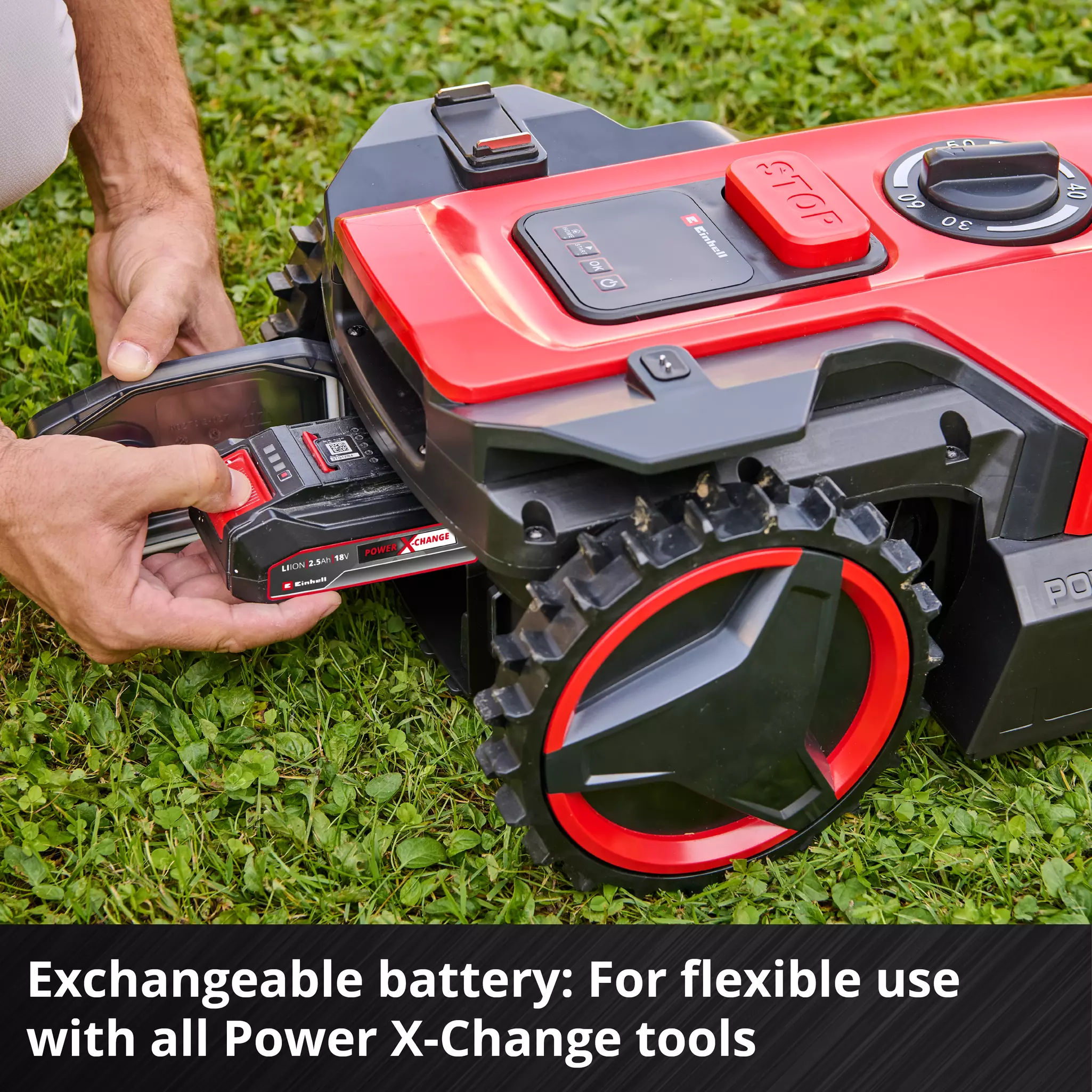 EINHELL 18V 2.5AH LI-ION POWER X-CHANGE BRUSHLESS CORDLESS 18CM FREELEXO 500 ROBOTIC LAWN MOWER - Image 3