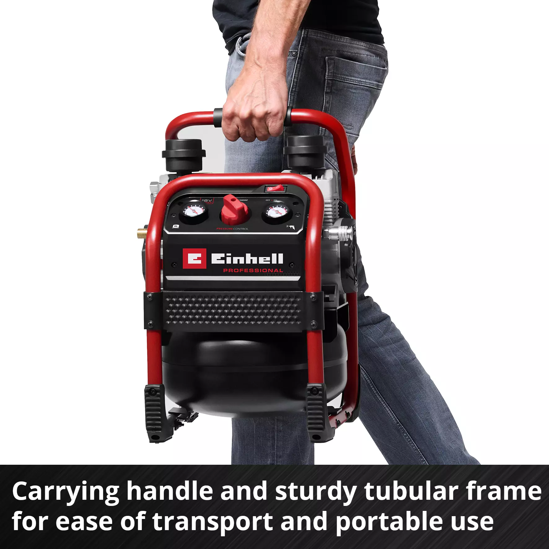 EINHELL PXC 18V PROFESSIONAL 6 LITRE 8 BAR SILENT OIL FREE COMPRESSOR, BODY ONLY - Image 6