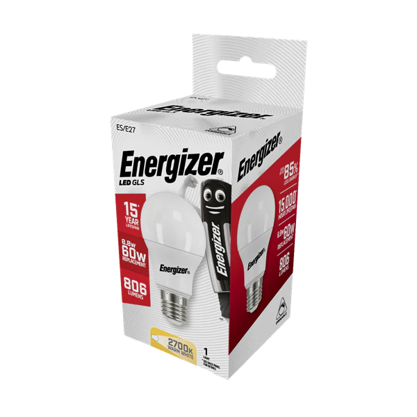 ENERGISER 8.8W 60W E27 LED GLS DIMMABLE 806 LUMENS