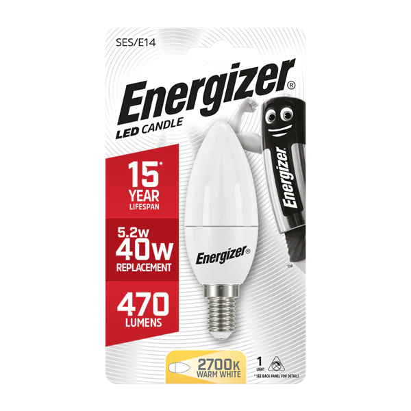 ENERGIZER LED GOLF CANDLE 4.W E14  OPAL 470LM WARM WHITE  40W