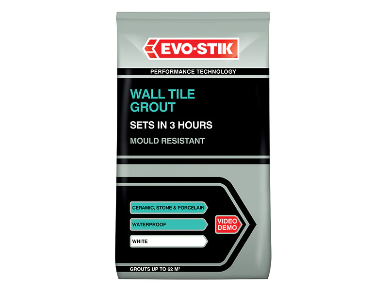 EVO-STIK Wall Tile Grout Mould Resistant White 500g - Image 2