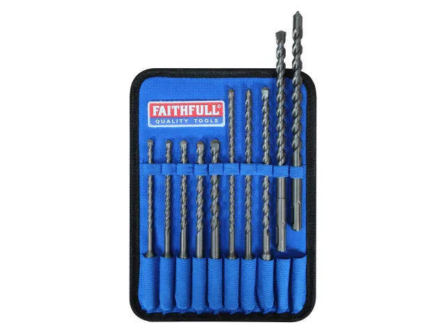 FAITHFULL 10 PIECE SDS DRILL BIT SET