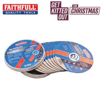 FAITHFULL 115MM INOX CUTTING DISCS 10 PACK