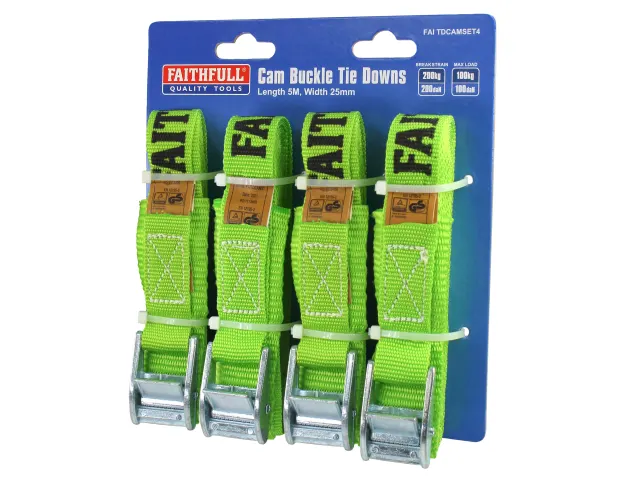 FAITHFULL 4PC CAM TIE DOWN SET (FAITDCAMSET4) - Image 2