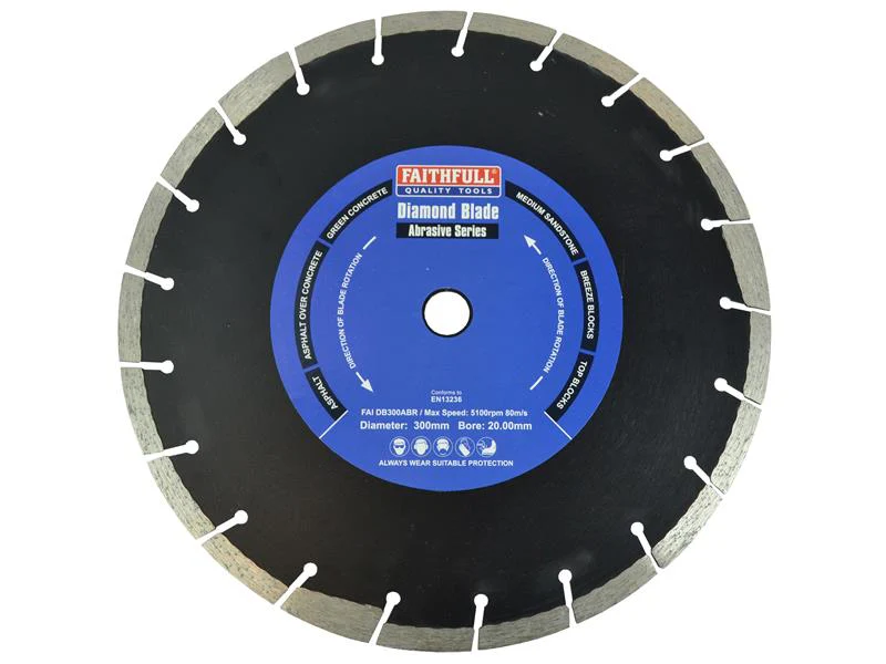 Faithfull Abrasive Diamond Blade 300 x 20mm