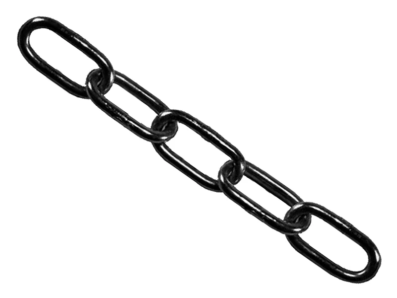Faithfull Black Japanned Chain 4mm x 30m Reel - Max. Load 120kg - Image 2