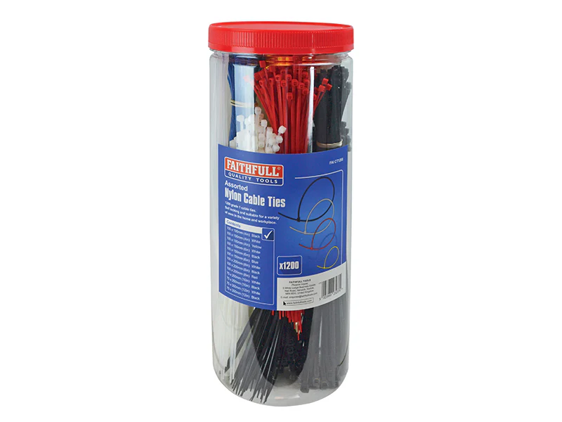 Faithfull Cable Ties (Barrel Pack 1200) - Image 2