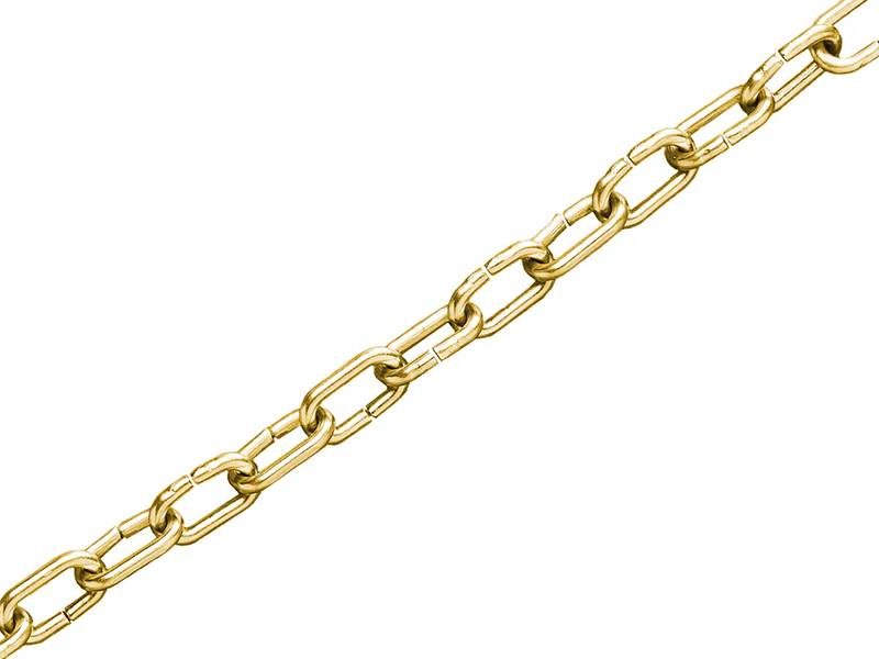 Faithfull Clock Chain Polished Brass 1.6mm x 10m