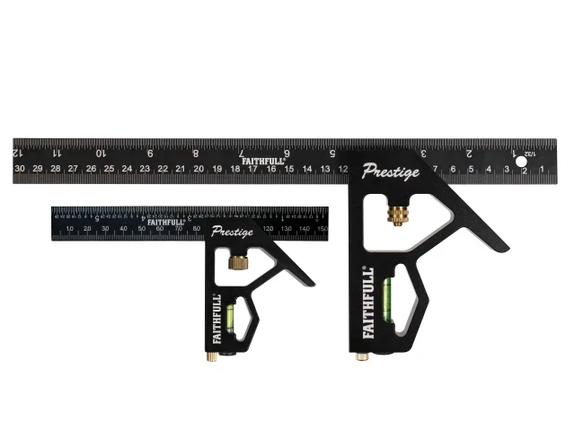 FAITHFULL COMBINATION SQUARE TWIN PACK 150 + 300MM - Image 2