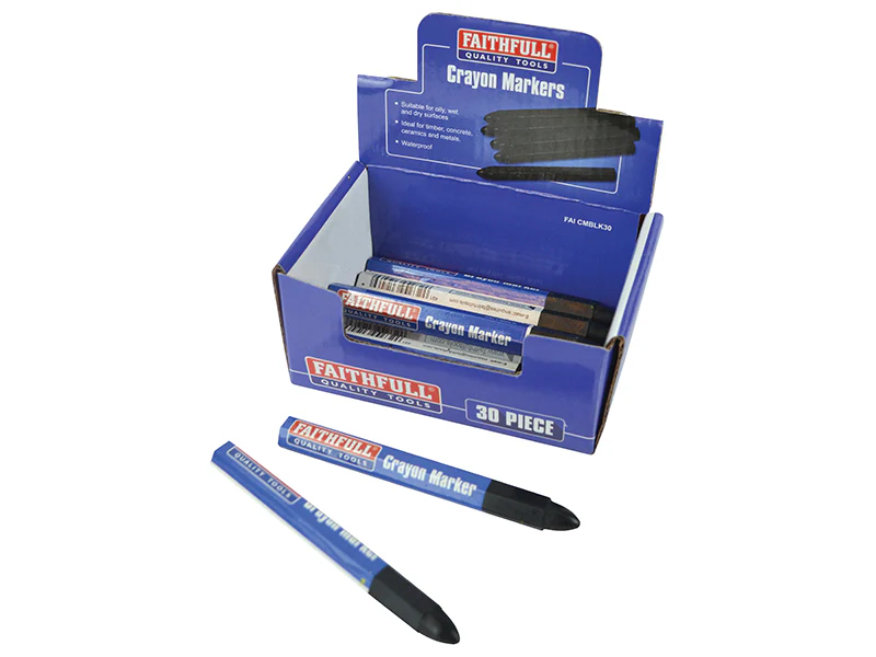 Faithfull Crayon Marker Black (CDU 30) - Image 2