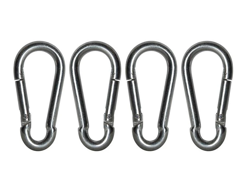 Faithfull Fire Brigade Snap Hook 6mm Zinc Plated (Pack 4)