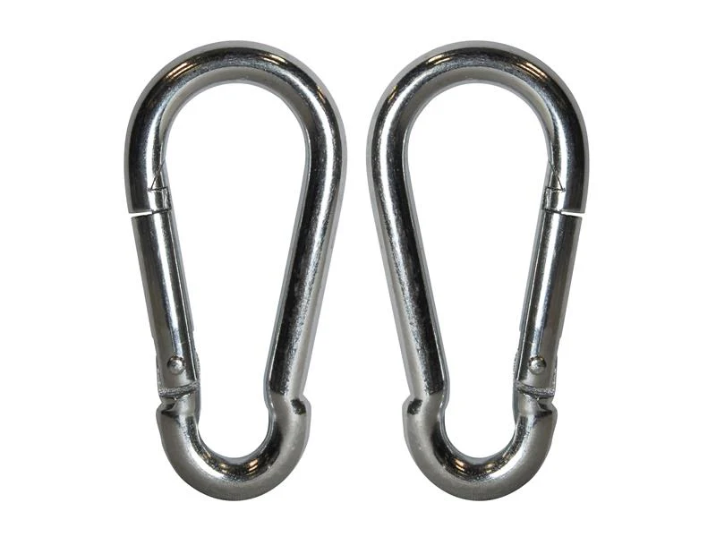 Faithfull Fire Brigade Snap Hook 8mm Zinc Plated (Pack 2)