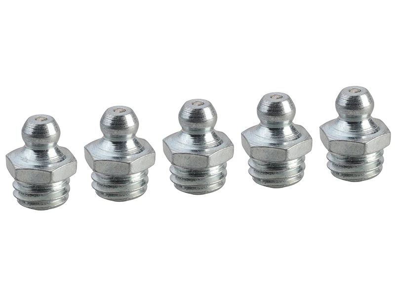 Faithfull Grease Nipple Straight M10 x 1.5 (Pack 5)
